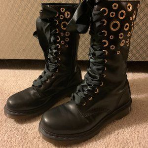 Dr. Martens 12 Eyelet Black Boots